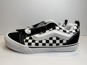 VANS Knu Skool Checkerboard Black/White Low Top Lace-Up Sneakers VN000D2TBPB